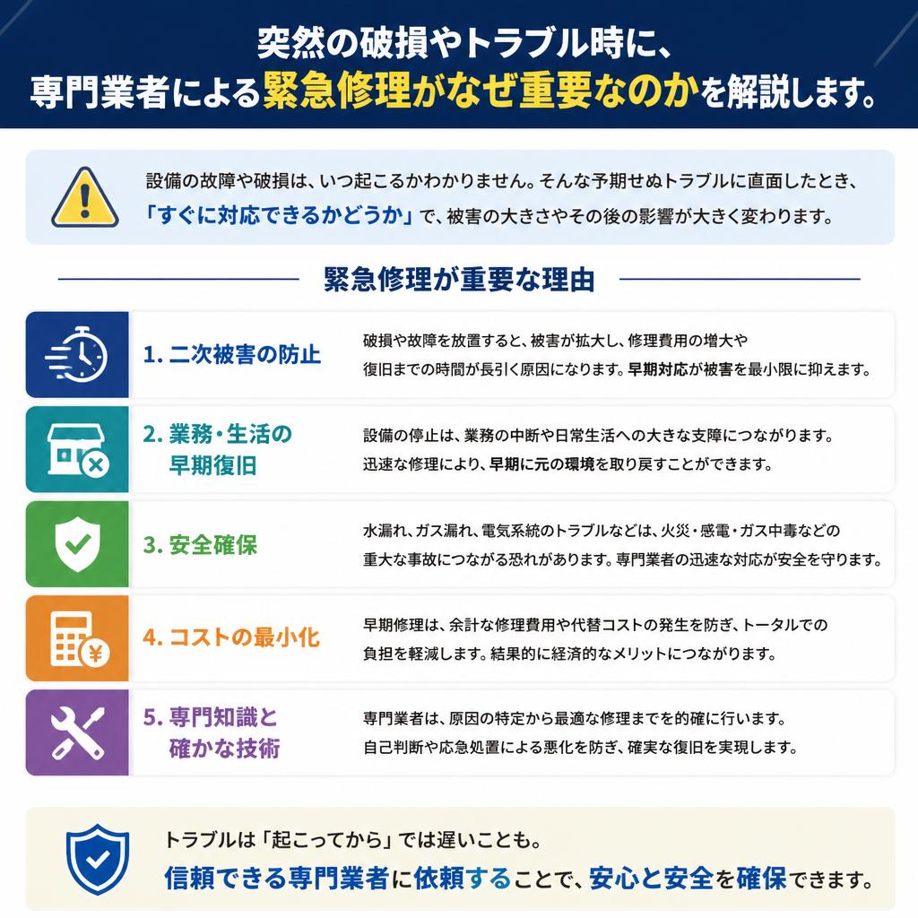 2. 窓ガラスの緊急修理が必要な理由