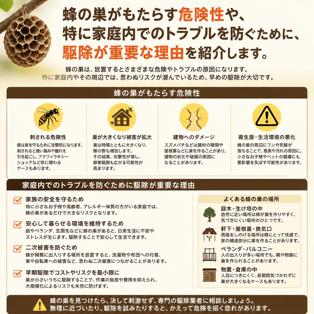蜂の巣駆除の必要性