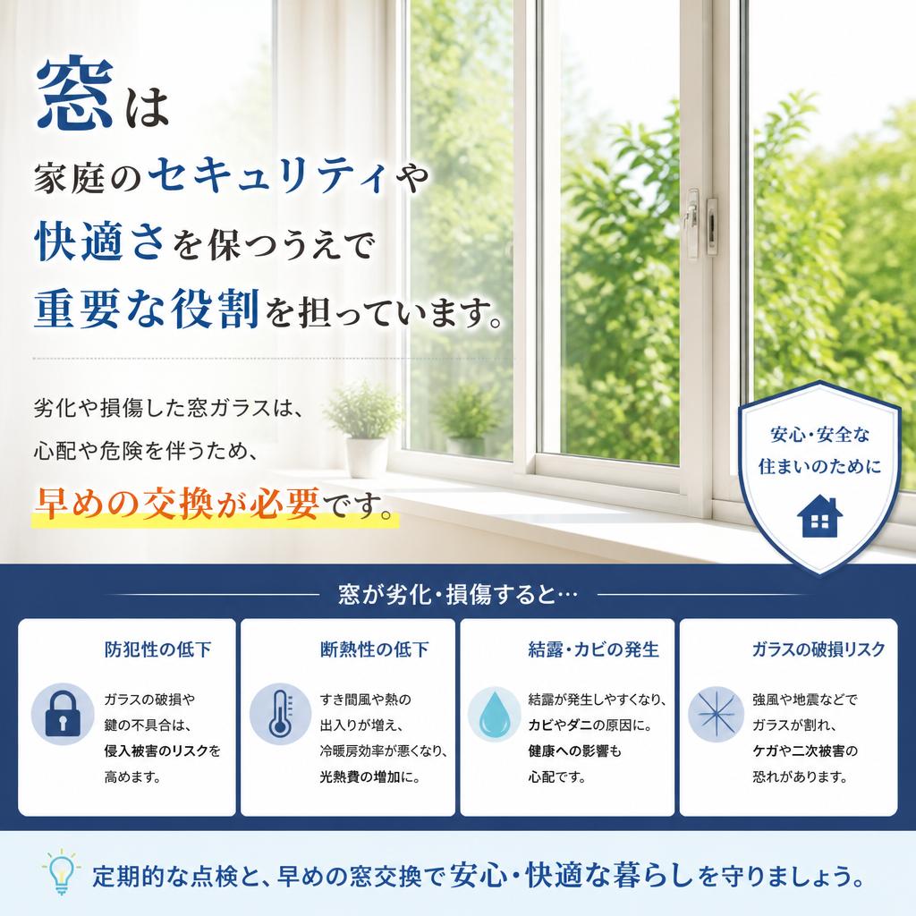 窓ガラス交換の重要性