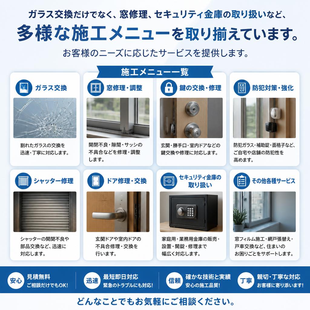 豊富な施工メニュー