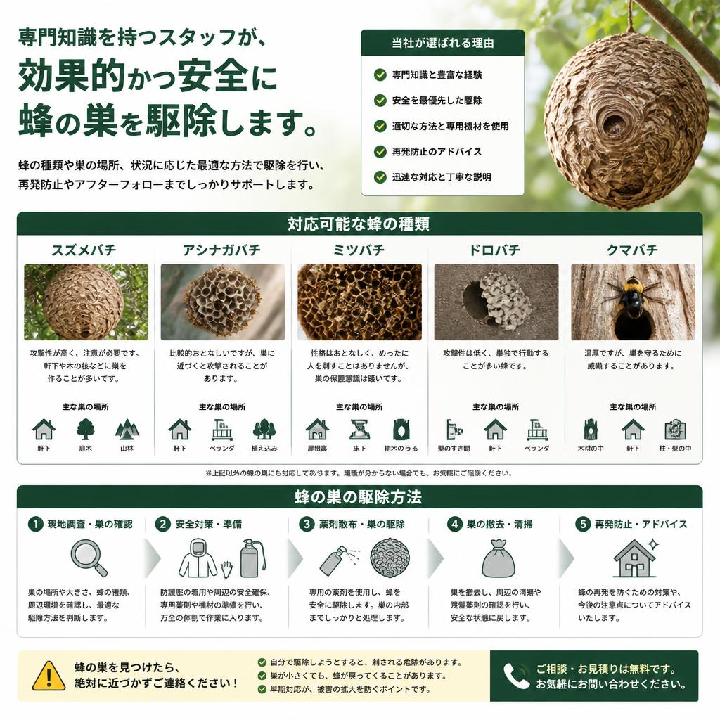 2. 当社のハチ駆除サービス