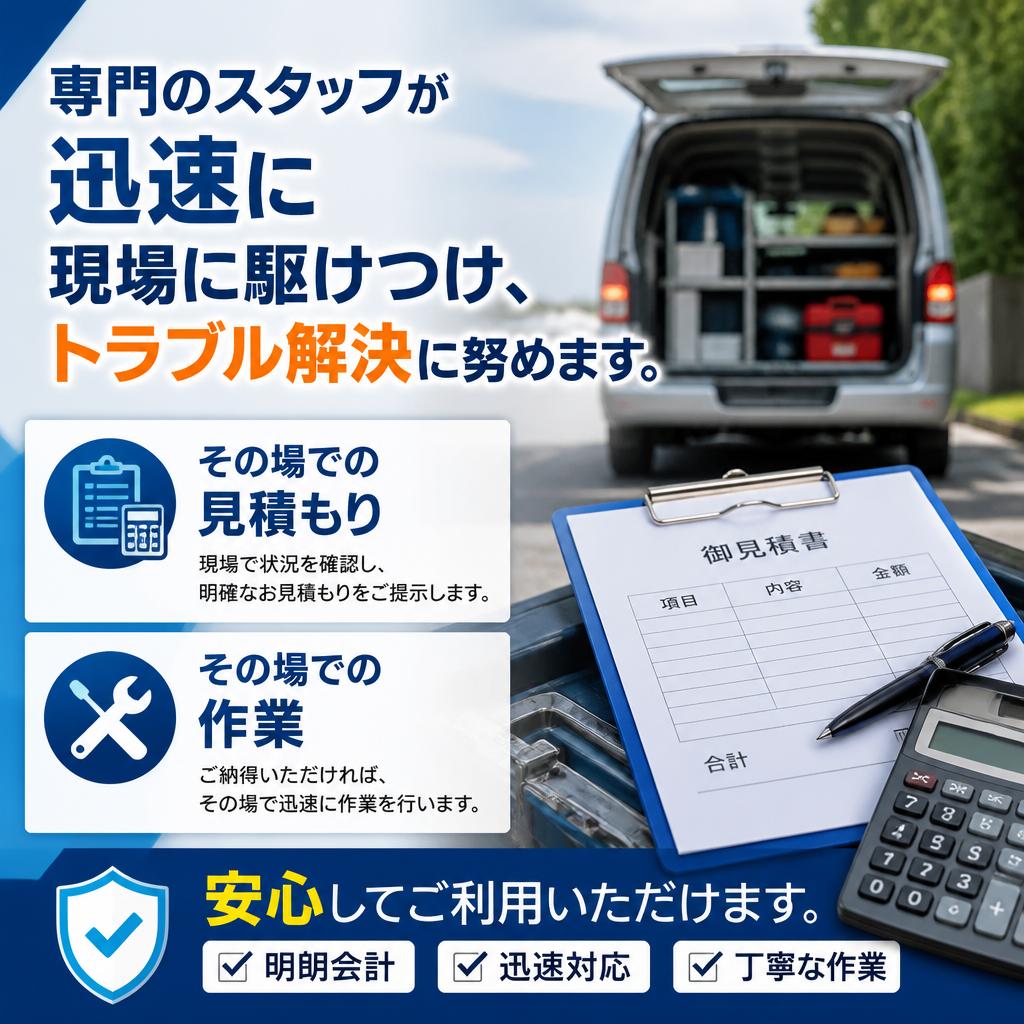 プロによる迅速な対応