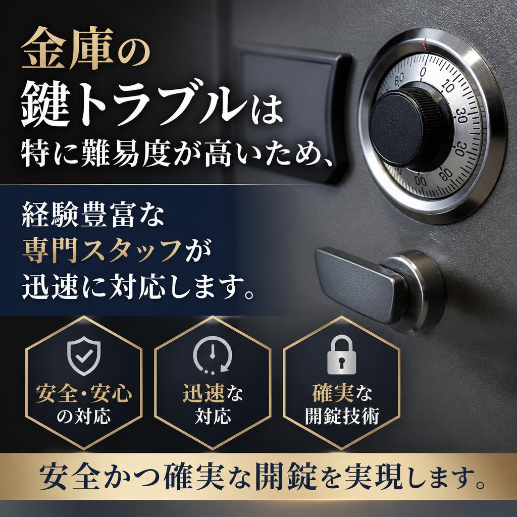 金庫開錠の専門業者がサポート！