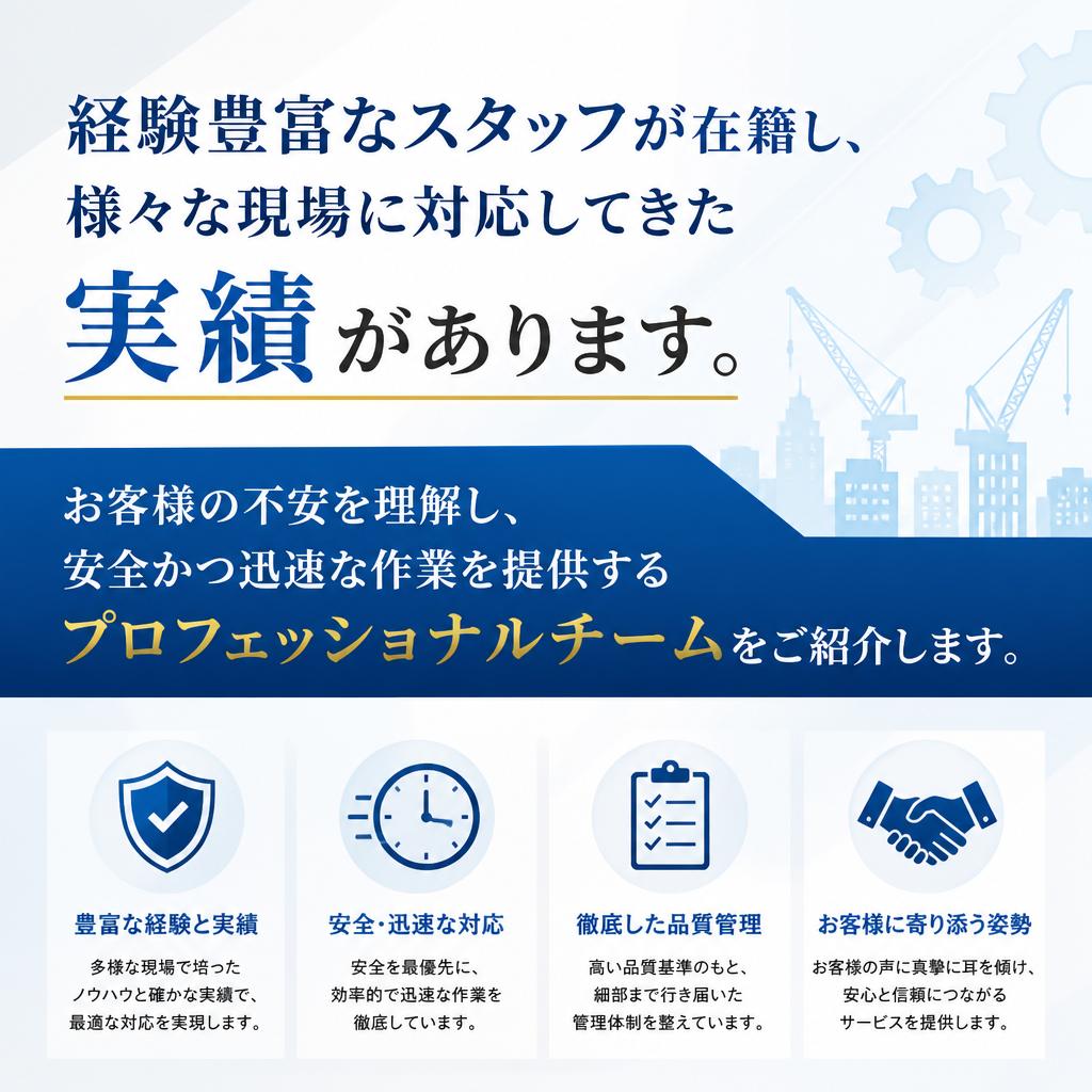 実績と信頼のスタッフ