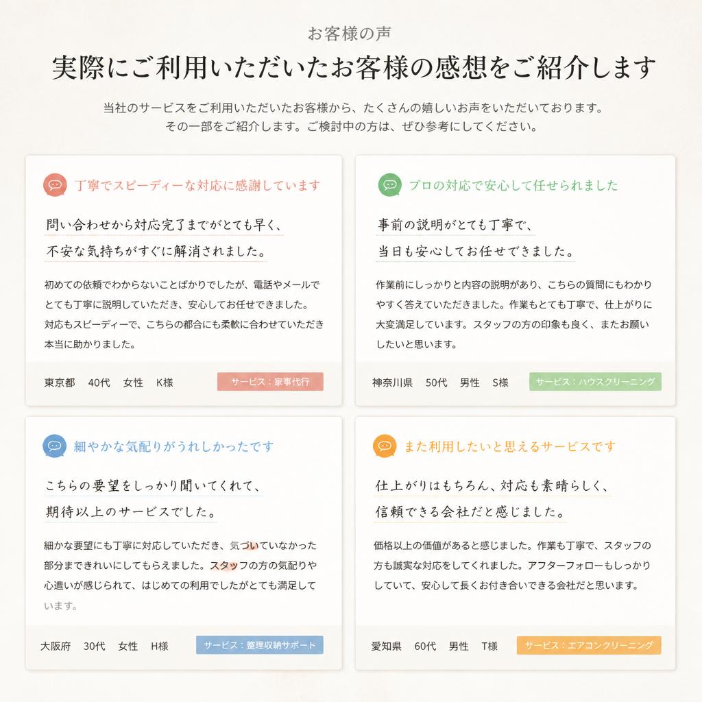 お客様の声
