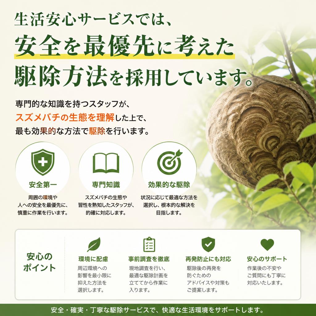 スズメバチ駆除の方法