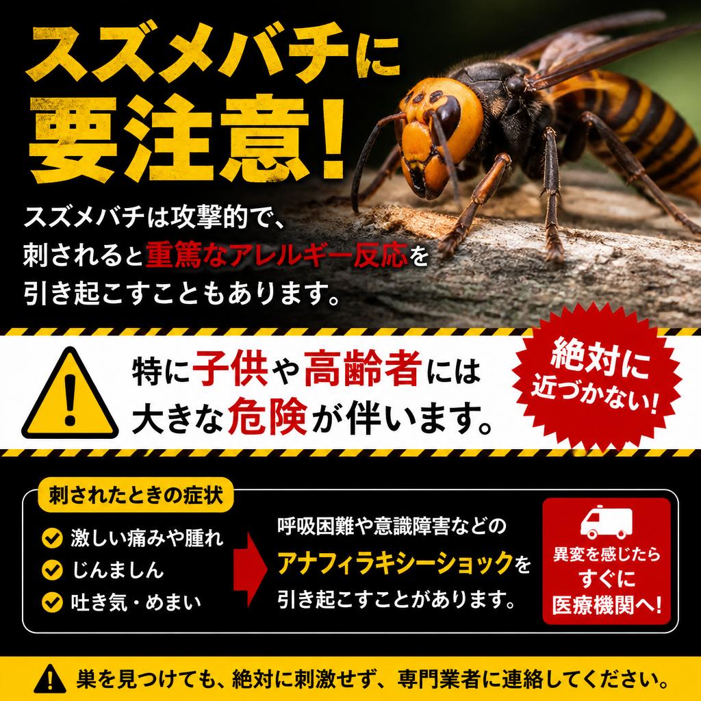 スズメバチの危険性