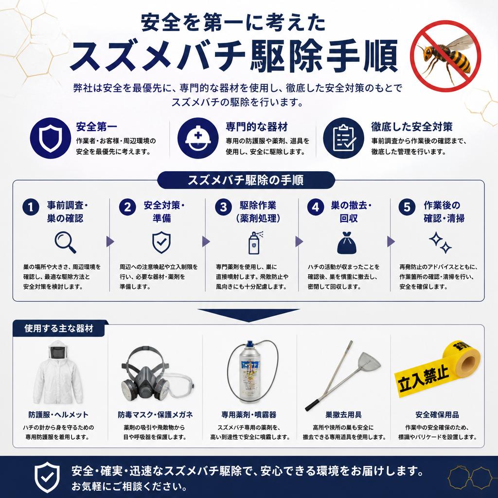 安全第一！当社の駆除手順