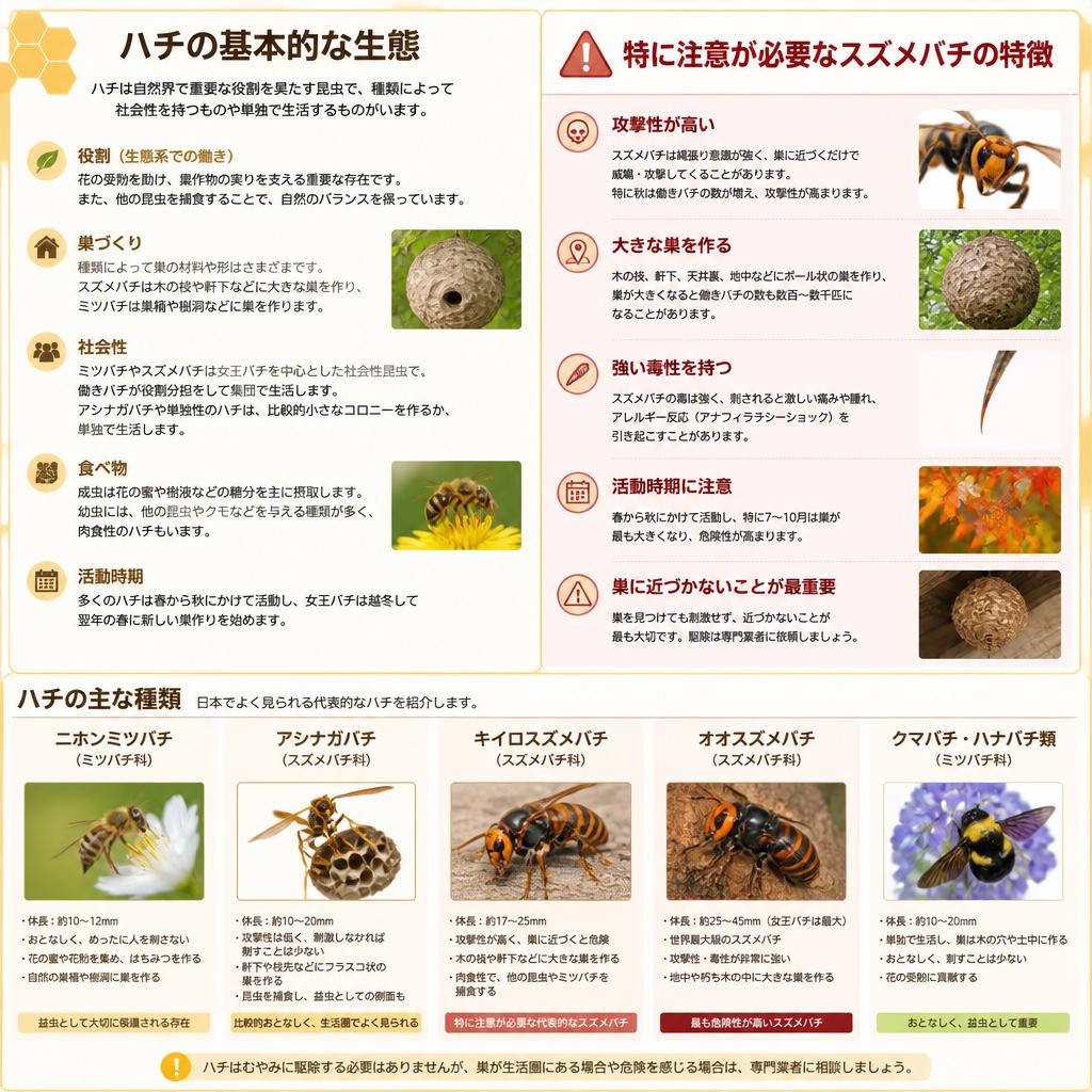 ハチの生態と種類