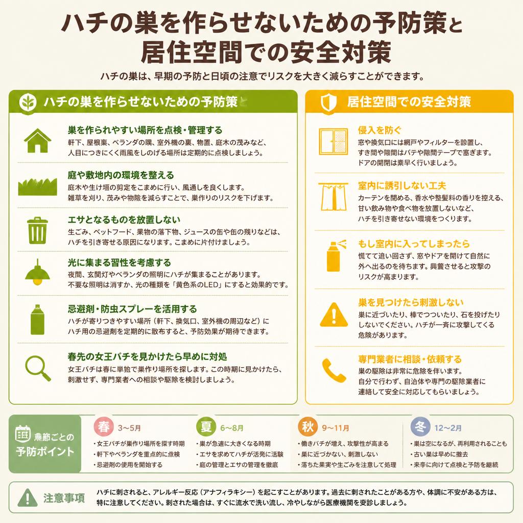 ハチ対策のポイント
