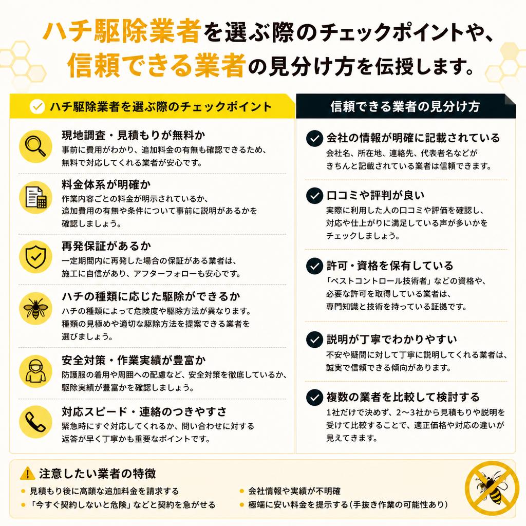 業者選びのポイント