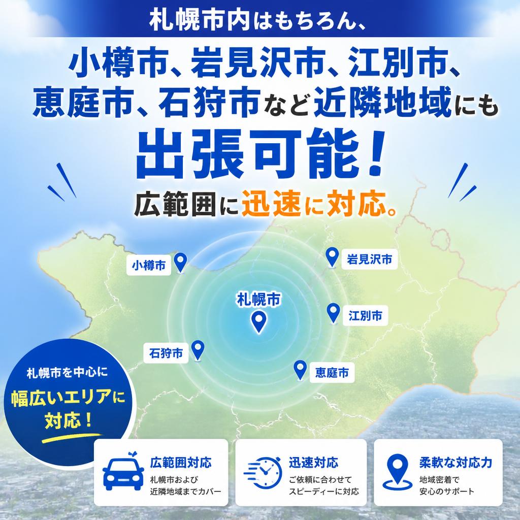 札幌市周辺の出張対応エリア