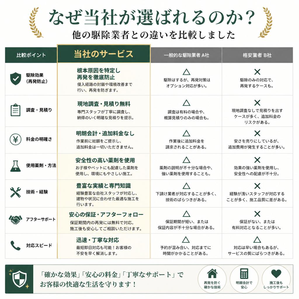 競合業者の比較