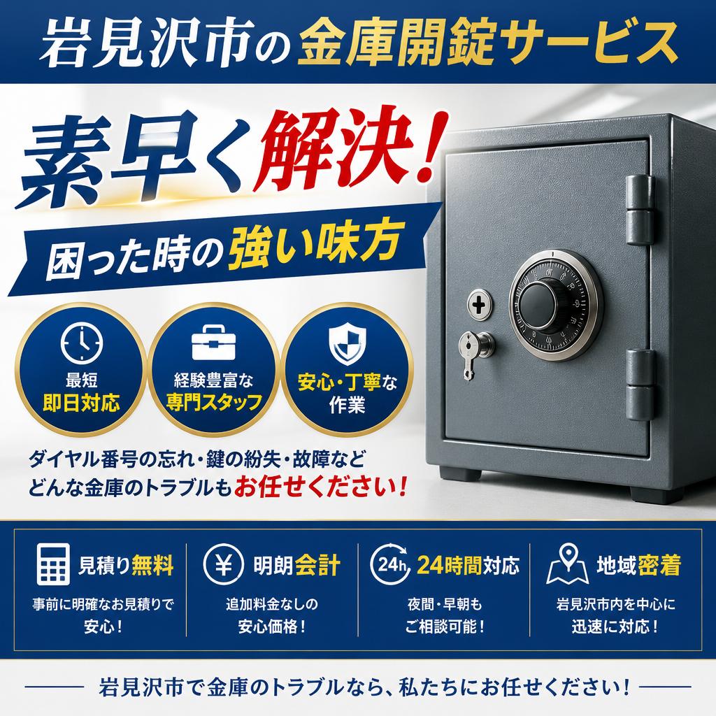 岩見沢市の金庫開錠サービスで素早く解決！困った時の強い味方｜生活安心サービス