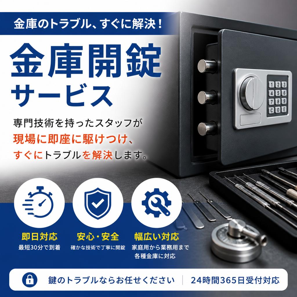 金庫開錠サービスの特徴