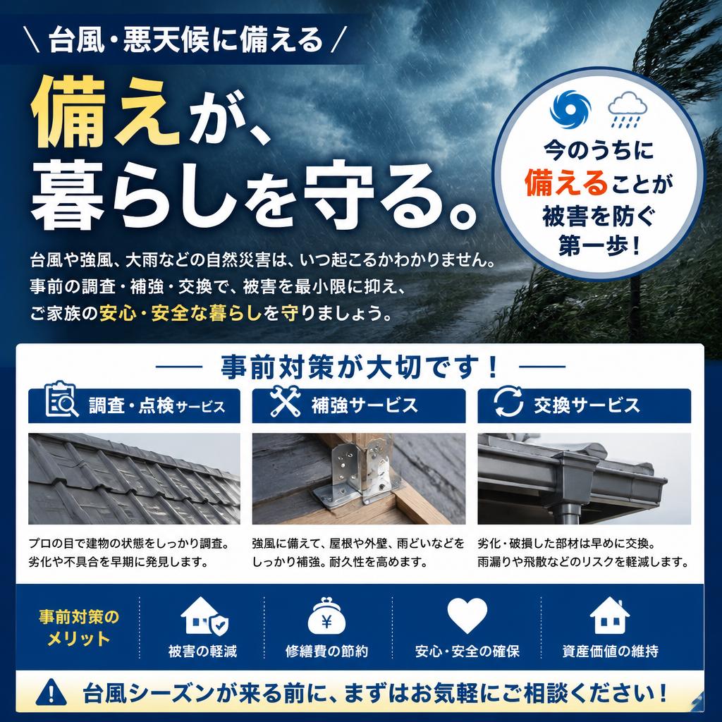 4. 台風対策で安心の生活を