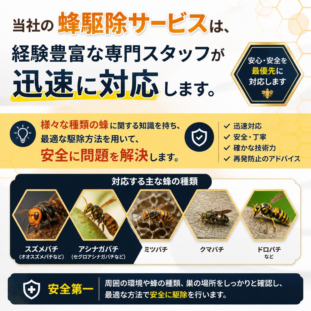 専門的な蜂駆除サービスの充実