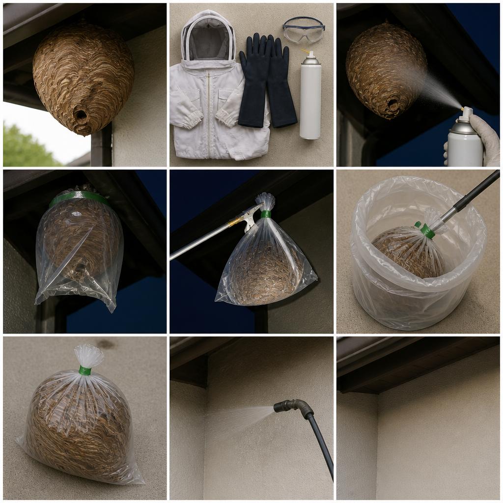 蜂の巣除去の作業手順